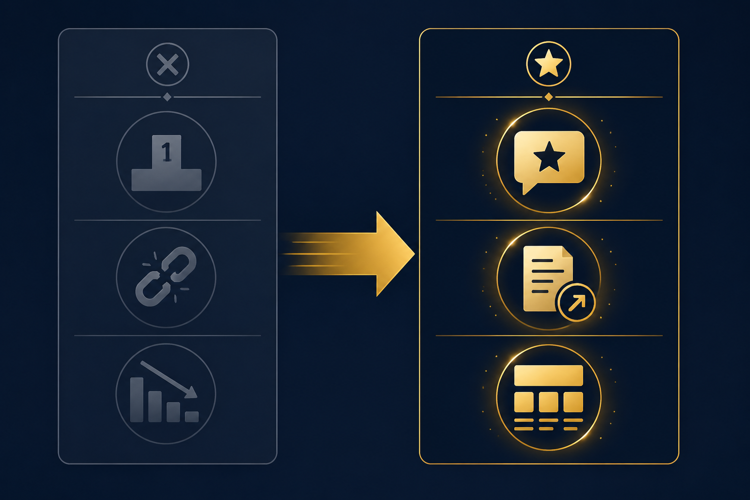 Shift from traditional ranking signals to citation earning signals