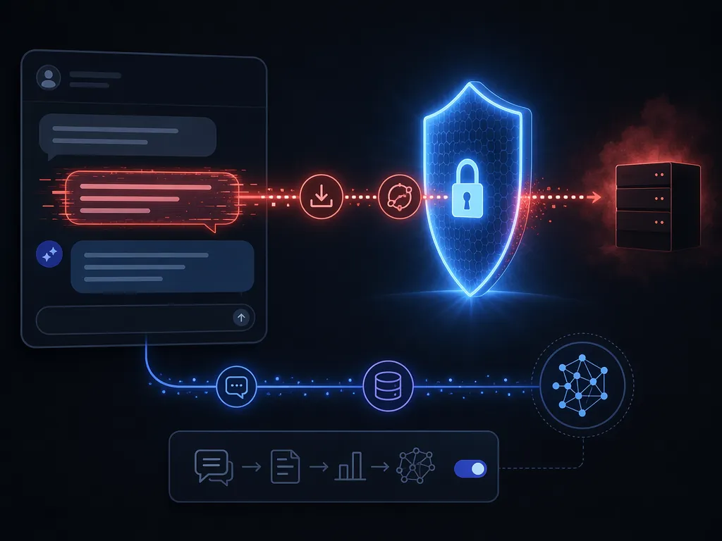 Malicious prompt attempting to exfiltrate data through browsing, downloads, and agent mode while Lockdown Mode blocks the path