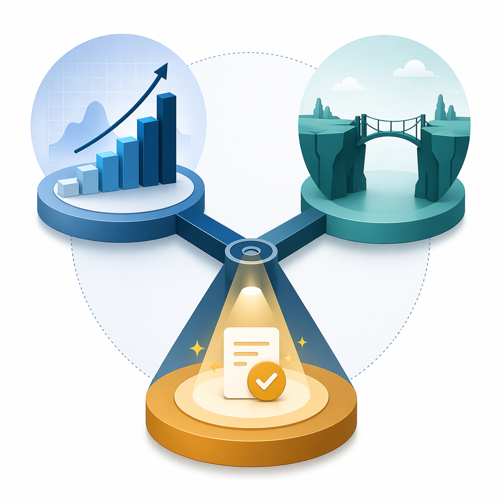 Three scoring dimensions for audience demand, competitive gap, and AI citation opportunity