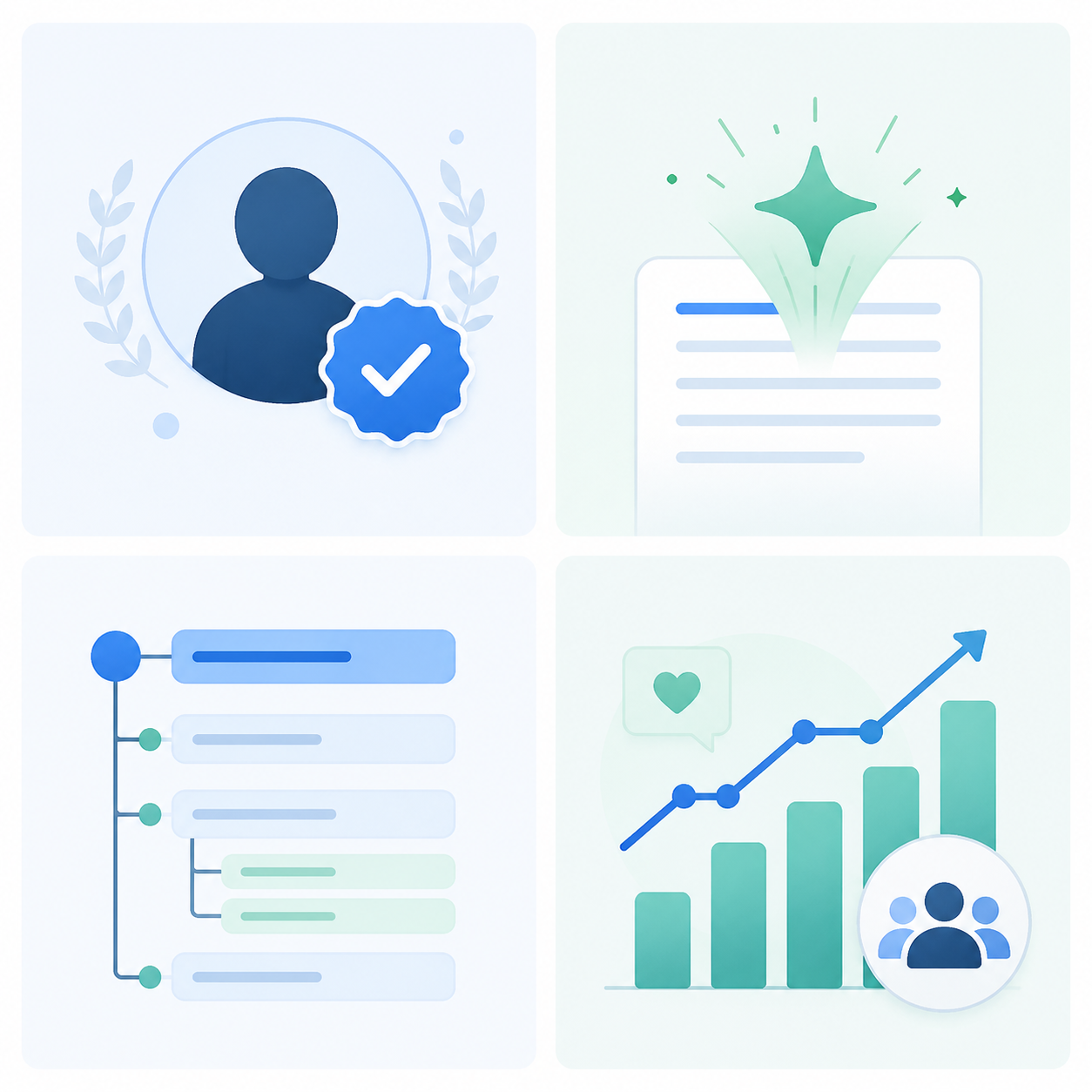 Four content quality signals: expertise, originality, structure, and engagement