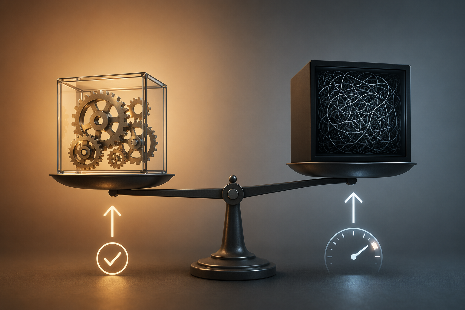 A transparent explainable model compared with an opaque black box model