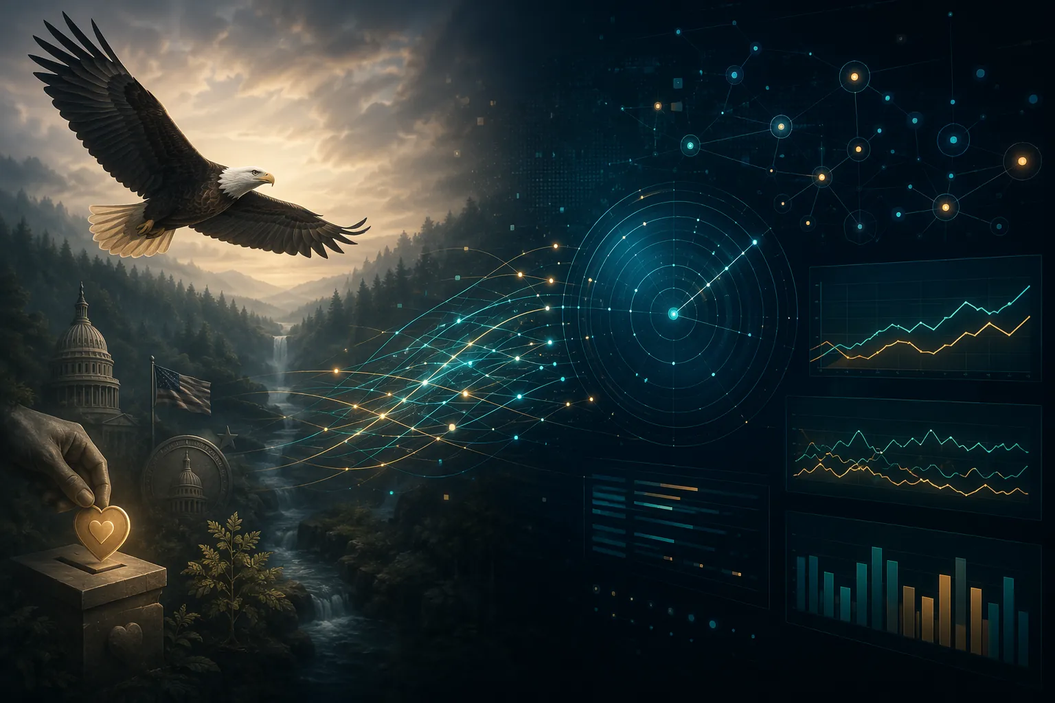 Forest conservation and political donation signals connected to a campaign monitoring dashboard