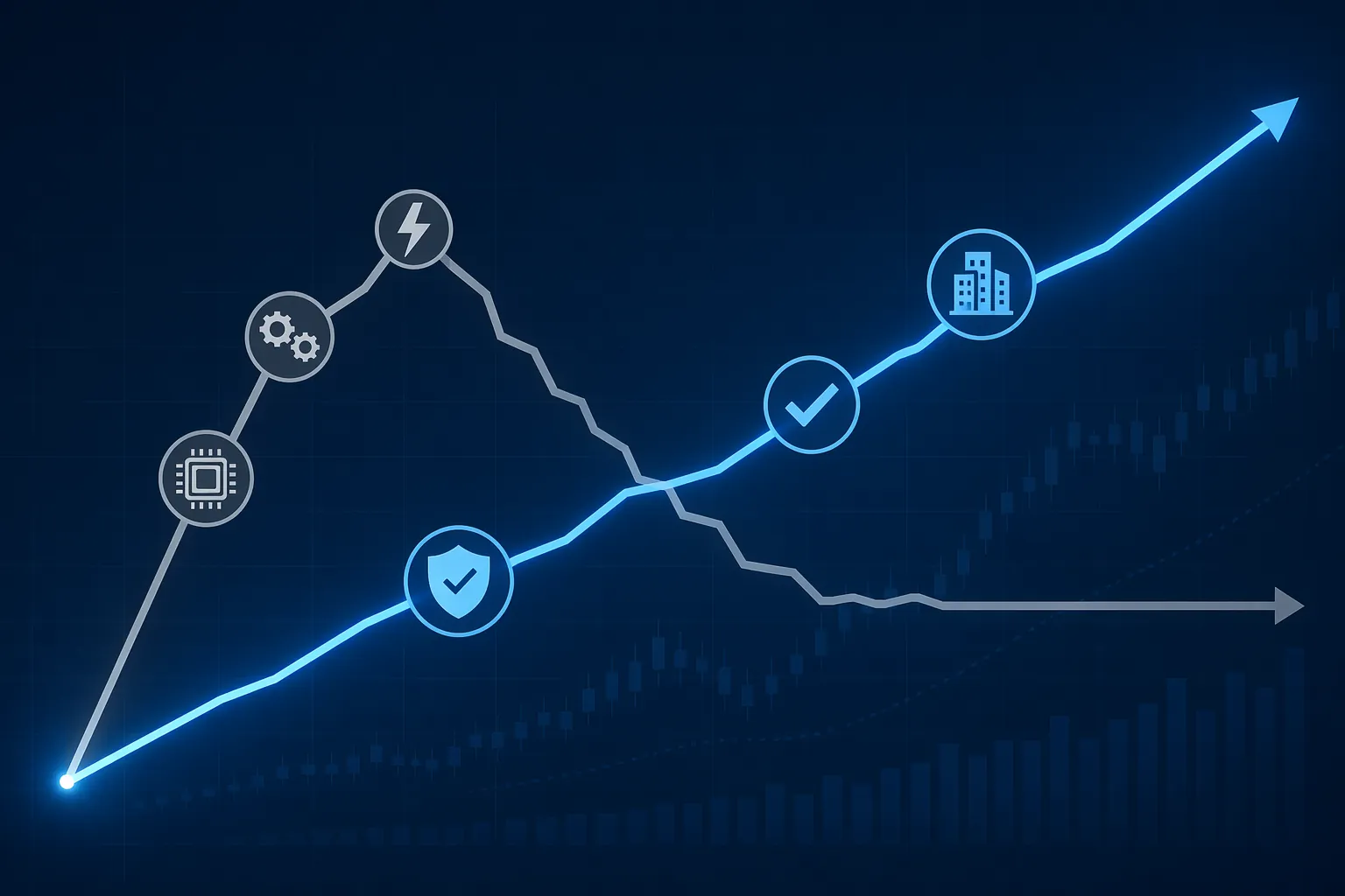 Two diverging AI infrastructure market paths, one led by enterprise trust signals and one led by technical performance signals