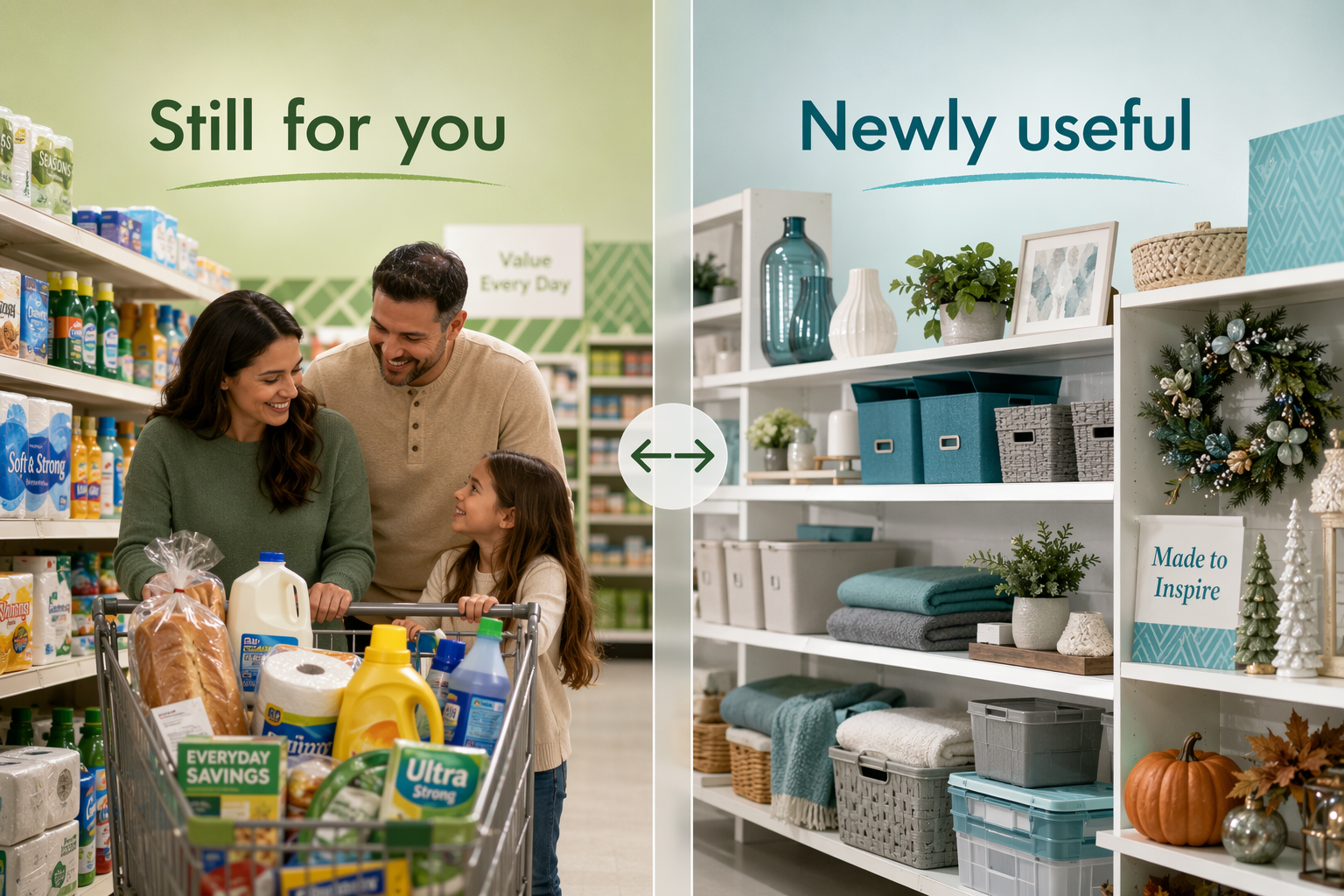 Dollar Tree dual-audience segmentation showing reassurance for core shoppers and newly useful items for higher-income households