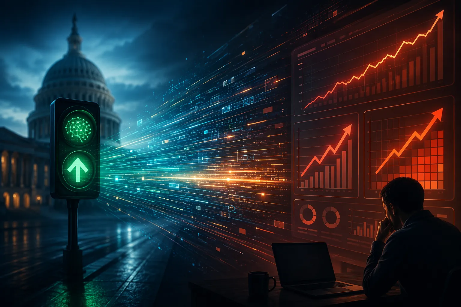 Government AI policy, ad-platform data flow, and rising CPM and CPA dashboard
