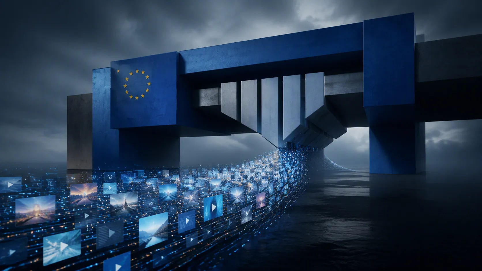 Abstract regulatory framework narrowing a stream of ad data and creative elements