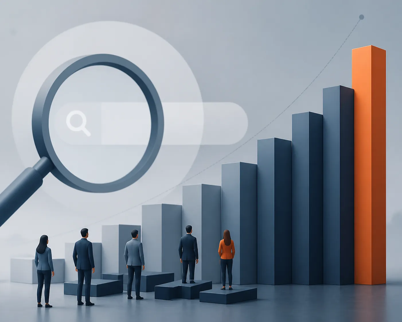 Abstract search auction with rising bars forming a higher barrier for advertisers