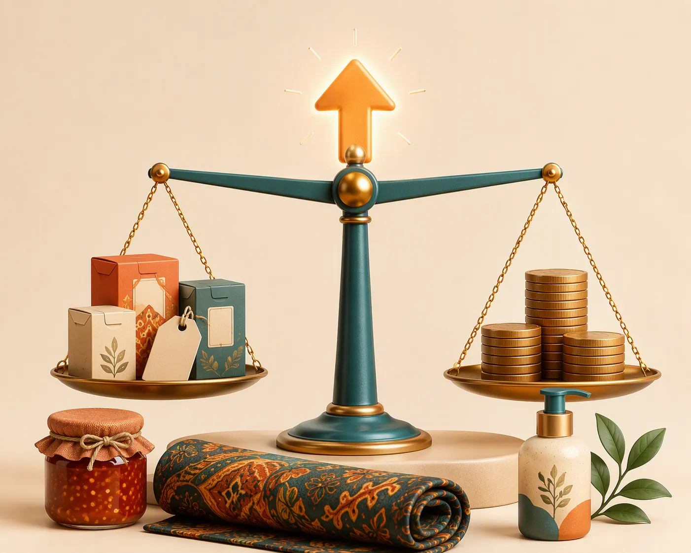 Margin-based advertising target with product costs balanced against ad spend