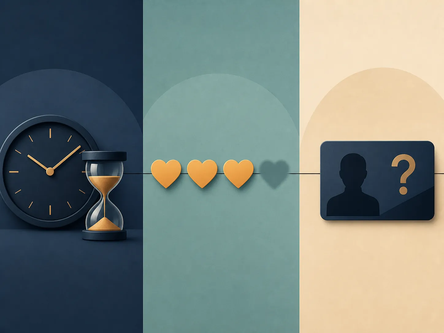 Clock, obscured reaction icons, and an age-verification card representing the settlement's three potential advertising effects