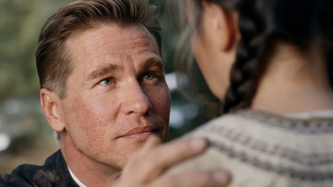 As Deep as the Grave trailer title card featuring the AI-generated likeness of Val Kilmer