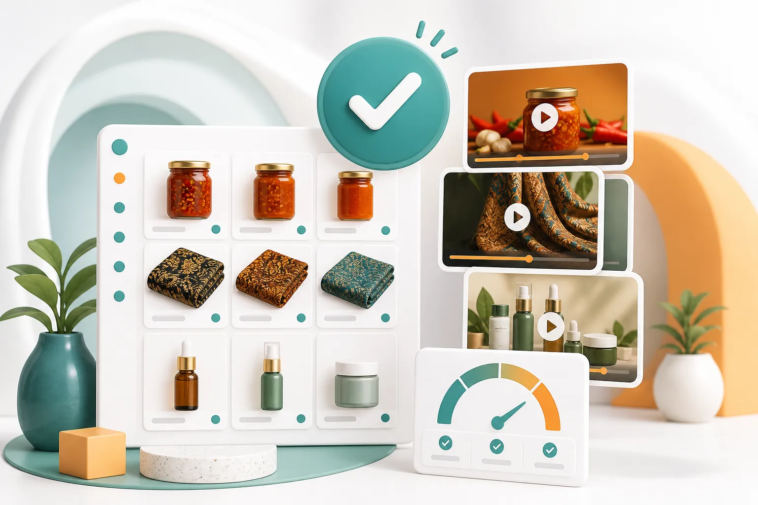 Preflight check for product catalog, creative assets, and analytics before launching automated ad campaigns