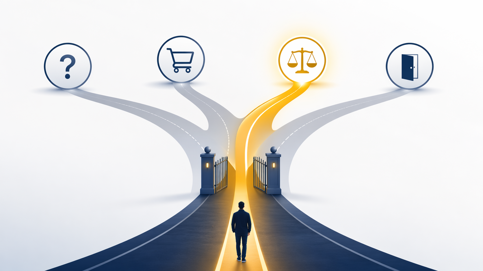 Search intent pathway splitting into different intent branches