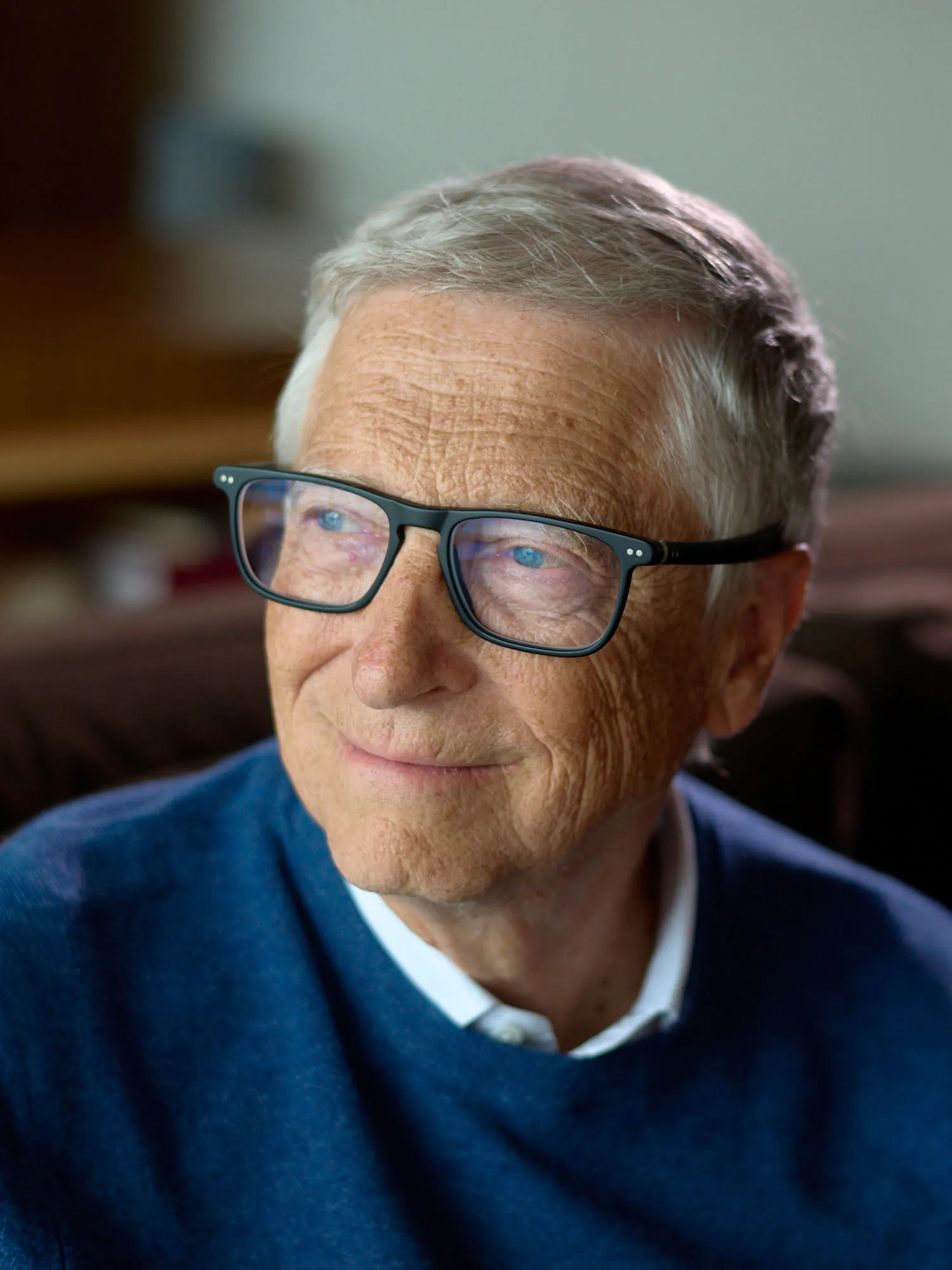 Bill Gates in the editorial portrait accompanying MIT Technology Review's August 2026 coverage of his AI warning