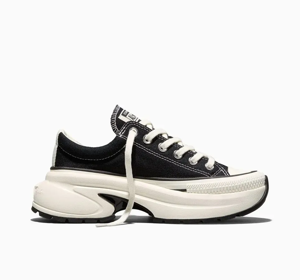 Converse Run Star Crush platform sneaker in a black-and-white colorway from the Karina x Converse launch