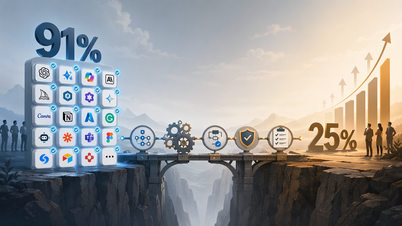 The AI Marketing Implementation Gap: Why 91% Adoption Delivers Only 25% Meaningful Results