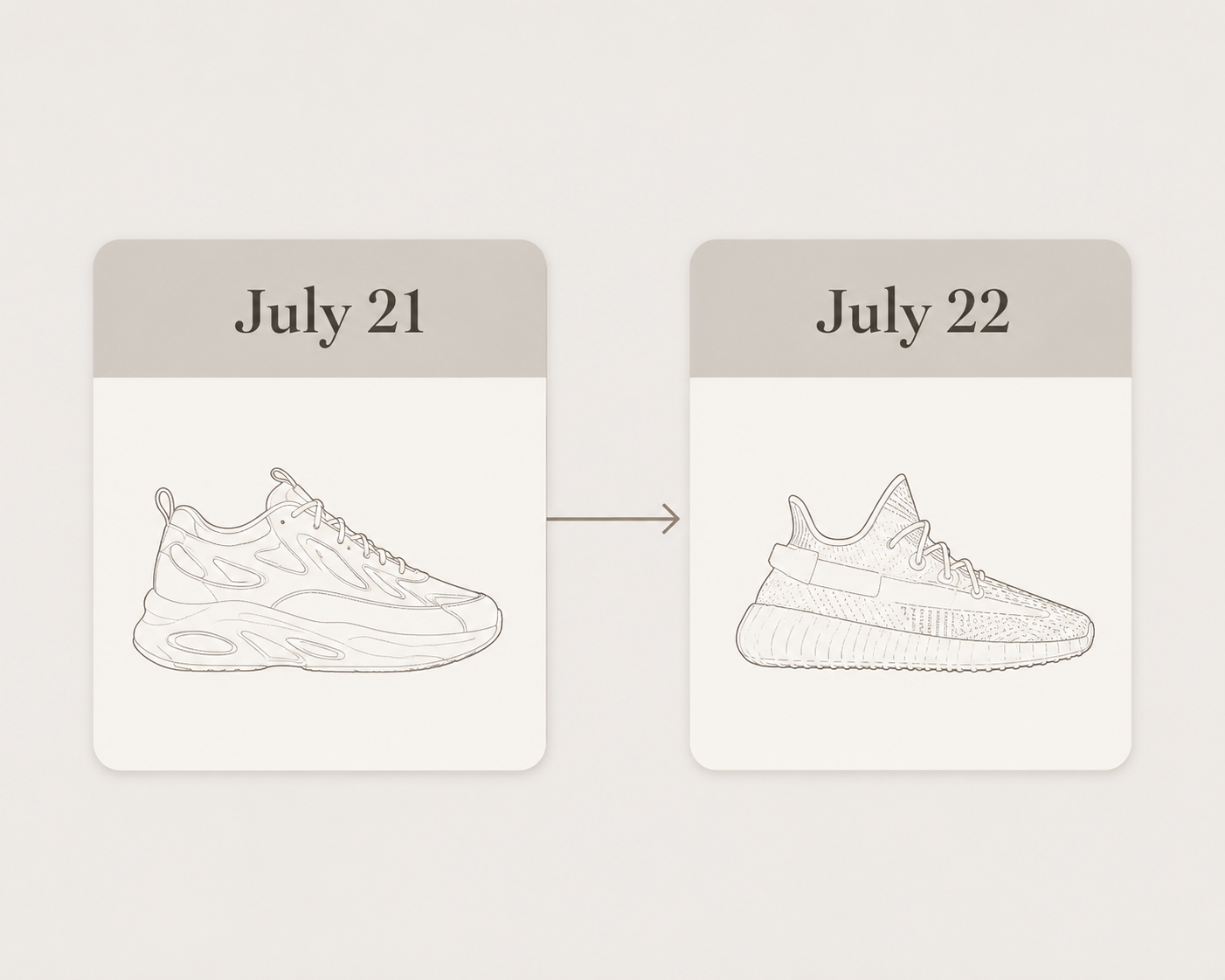 Timeline graphic showing the Pearl Air Force 1 drop on July 21 followed by a Ja 3 drop on July 22