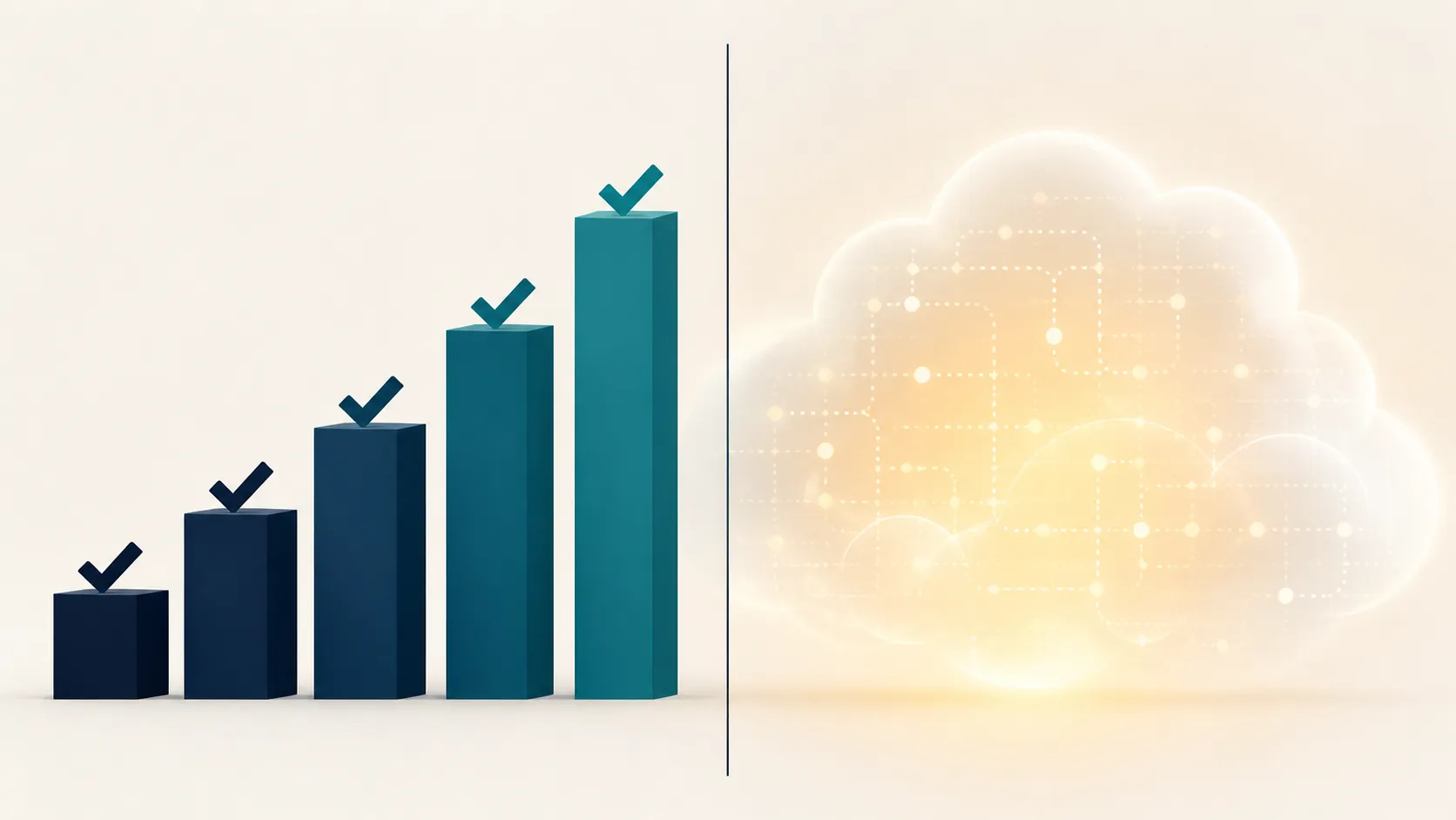 Verified growth columns separated from an unverified AI claim cloud