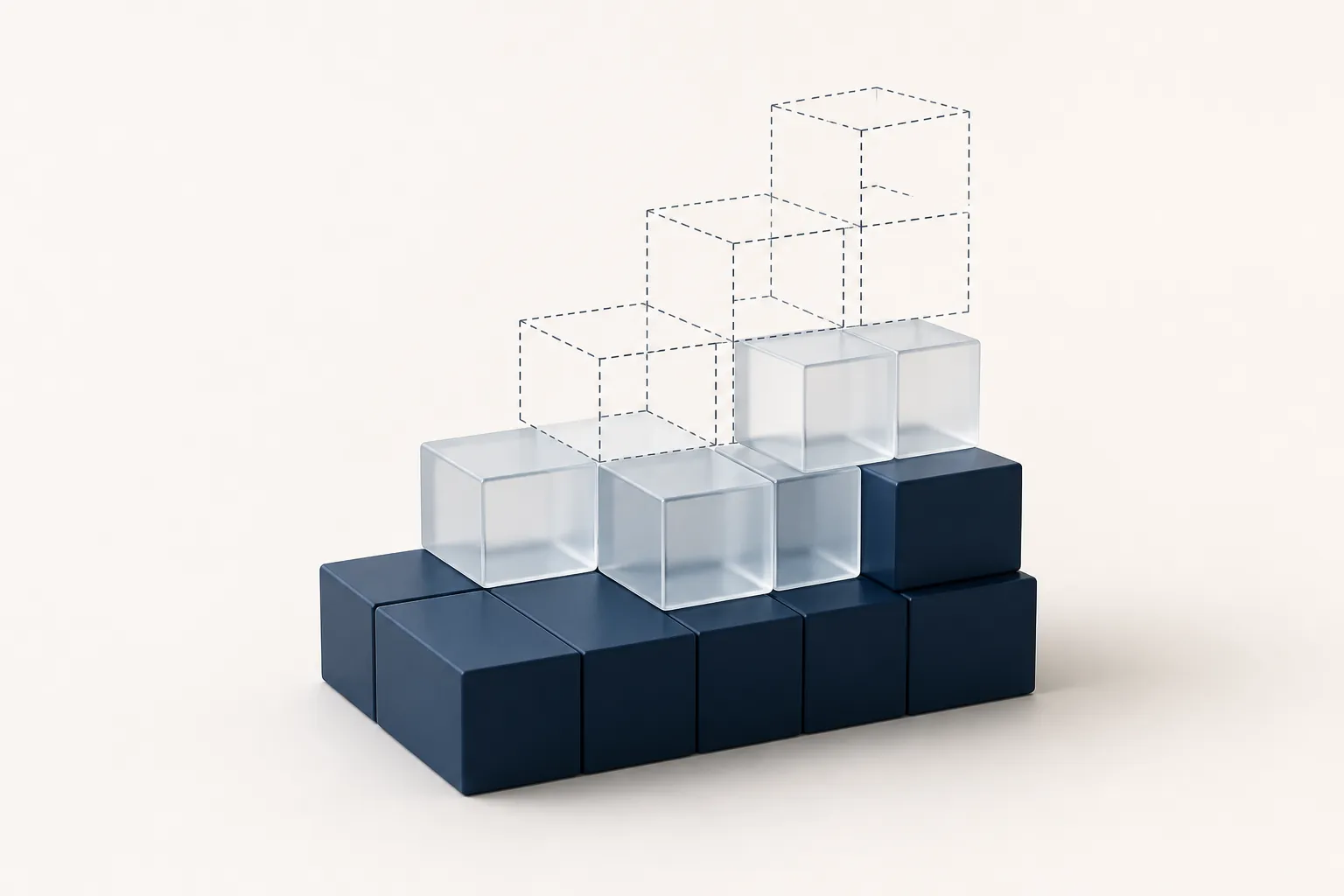 Three ascending evidence tiers representing proven, inferred, and not yet visible signals