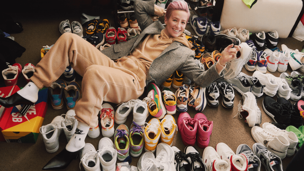 Megan Rapinoe wearing Nike apparel from her co-created Victory Redefined capsule collection