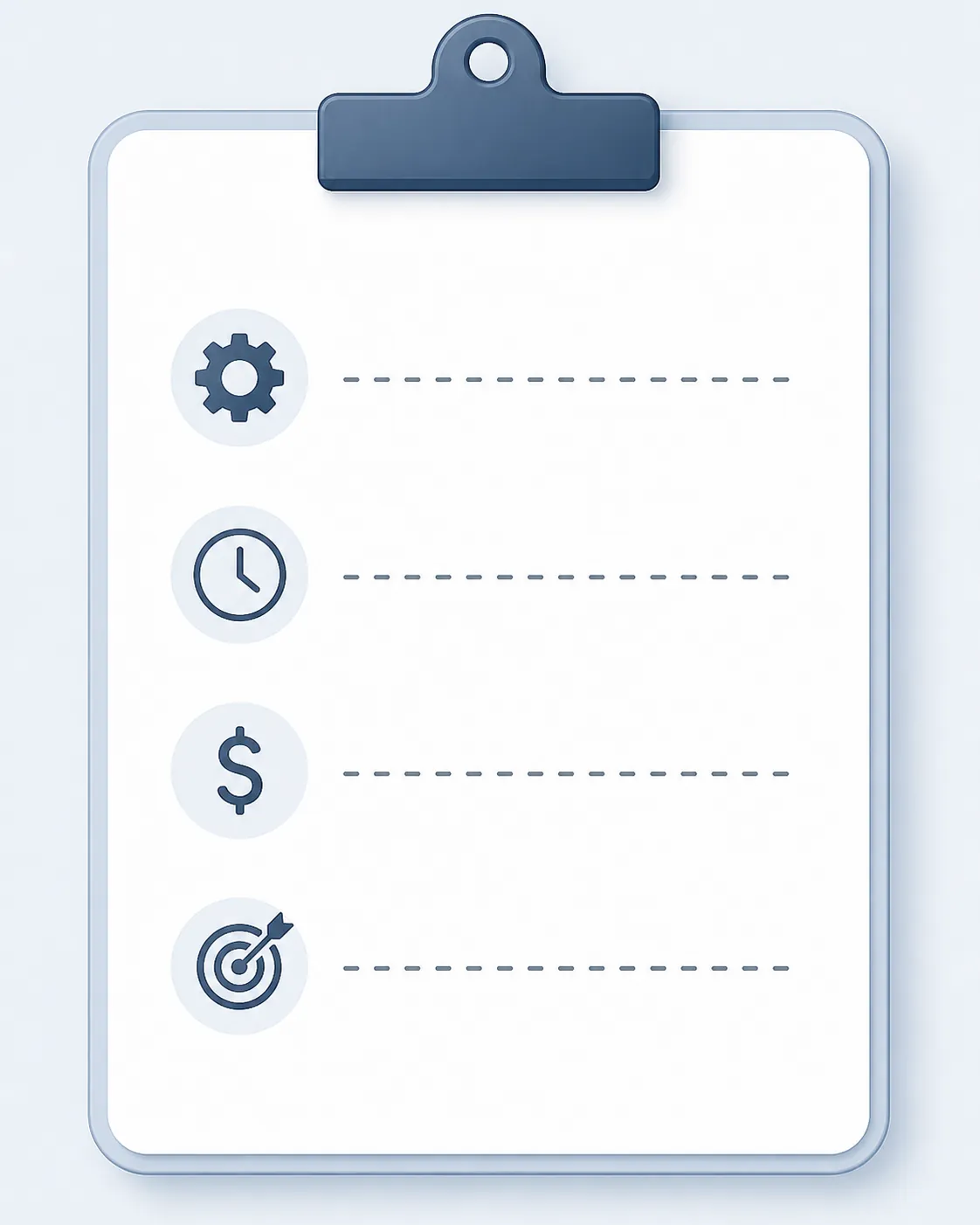 Blank campaign measurement checklist for AI method, timeframe, spend and outcome metric